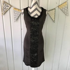 Simply Vera Vera Wang Brown Plaid Sequin Dress